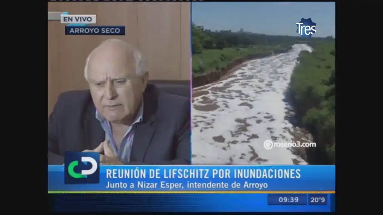 Arroyo Seco: Lifschitz anunció ayuda por las inundaciones