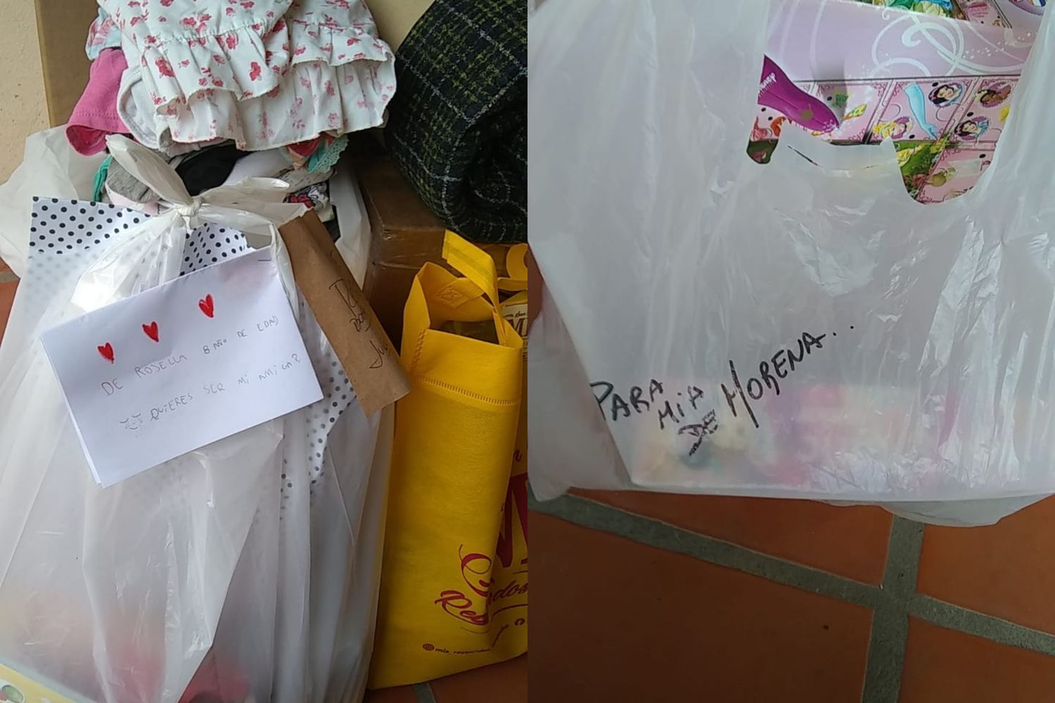 Comerciantes Unidos entregó donaciones para Claudia Zárate y su hija, que perdieron todo en un incendio