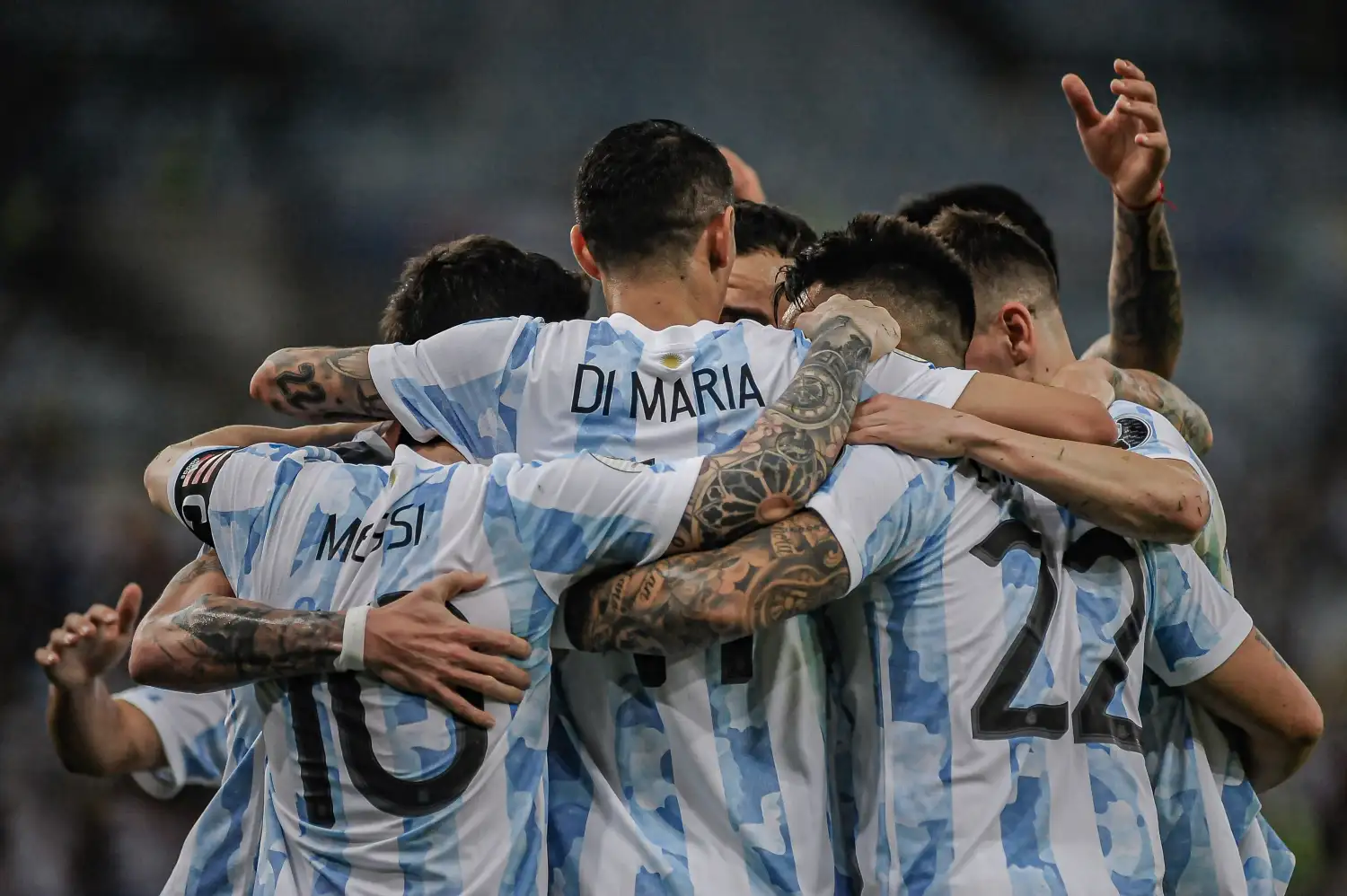 El festejo argentino en Brasil.