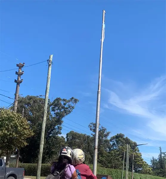 Bandera rota en Quequén