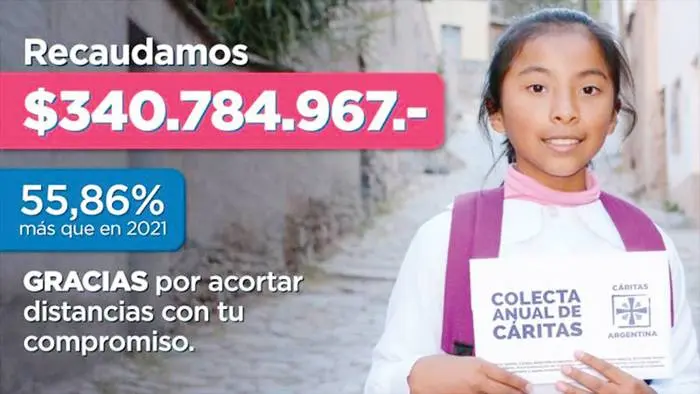 La Colecta Anual de Cáritas recaudó más de 340 millones de pesos