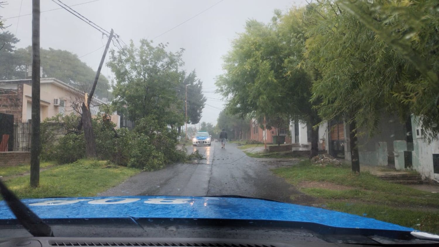 La Municipalidad trabaja ante las consecuencias de la lluvia y el viento