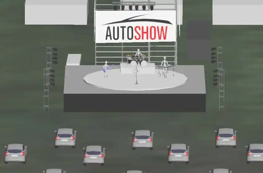 Shows y recitales: buscan colocar en Funes un escenario giratorio en un predio para 500 autos