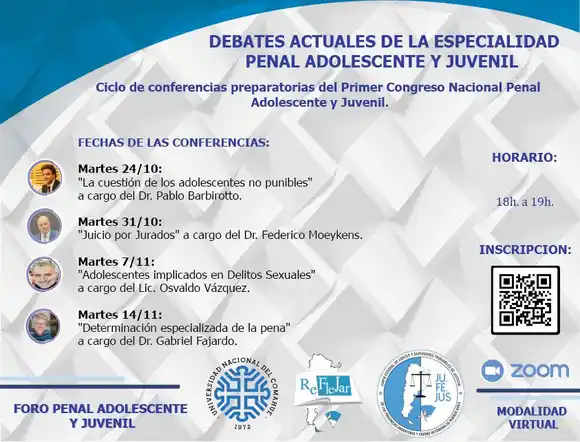 Ciclo de conferencias preparatorias del Primer Congreso Nacional Penal Adolescente y Juvenil