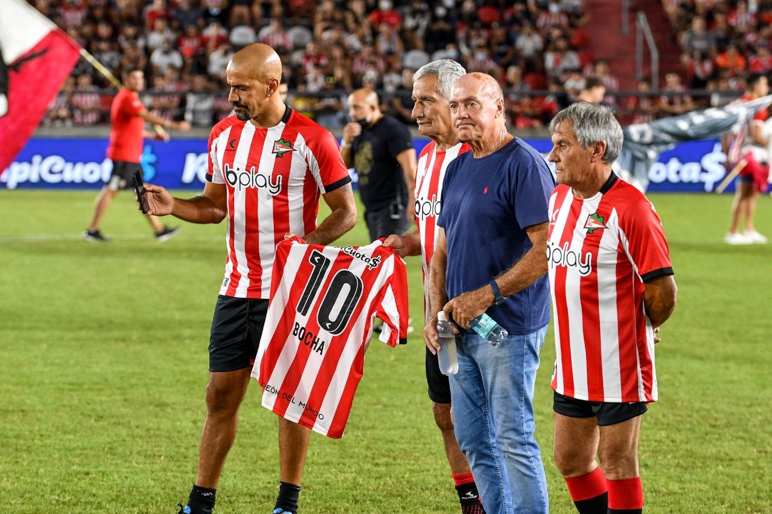 Juan Sebastián Verón, Juan Ramón Verón, Daniel Romeo y Abel Herrera