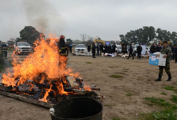 La Justicia quemó más de 300 kilos de marihuana secuestrada en los últimos dos años