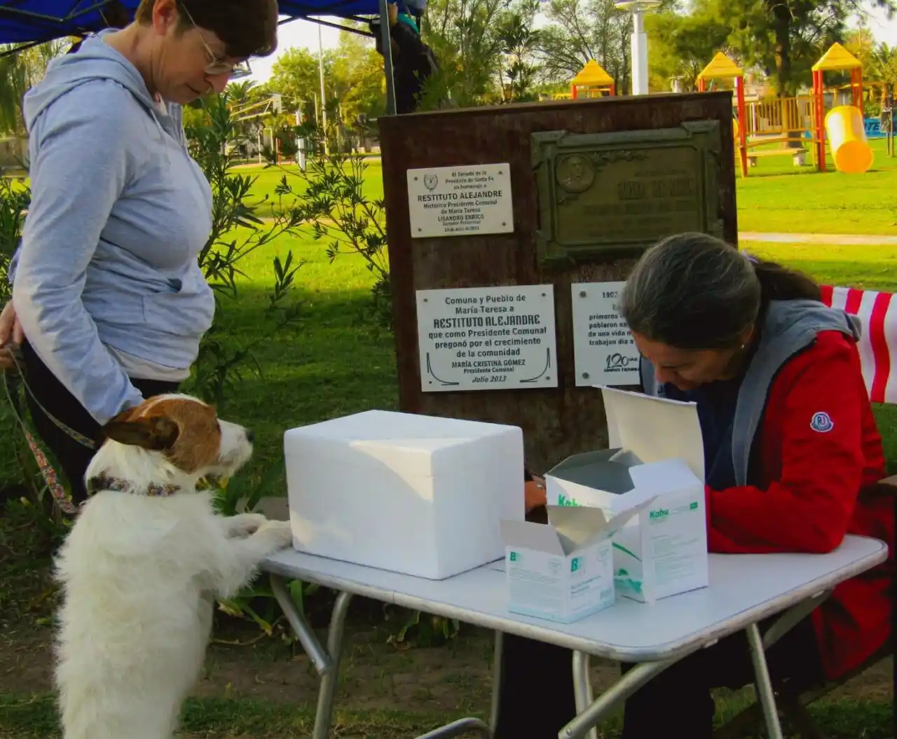 María Teresa: exitosa jornada de vacunación antirrábica