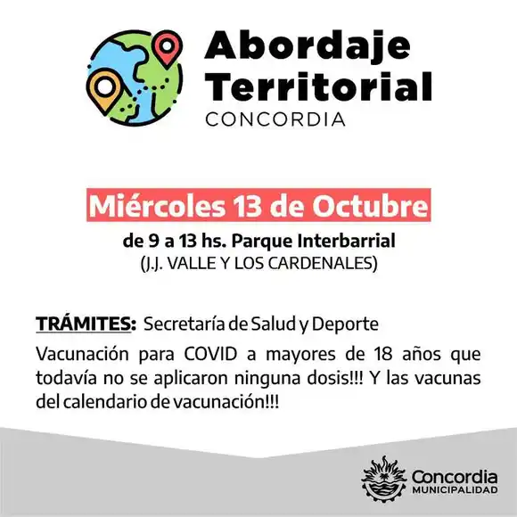 Concordia: Abordaje territorial en la zona noroeste