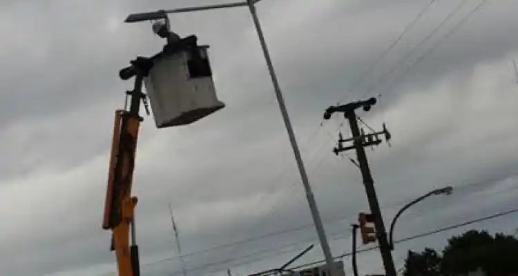 Corte de energía en la zona del puerto