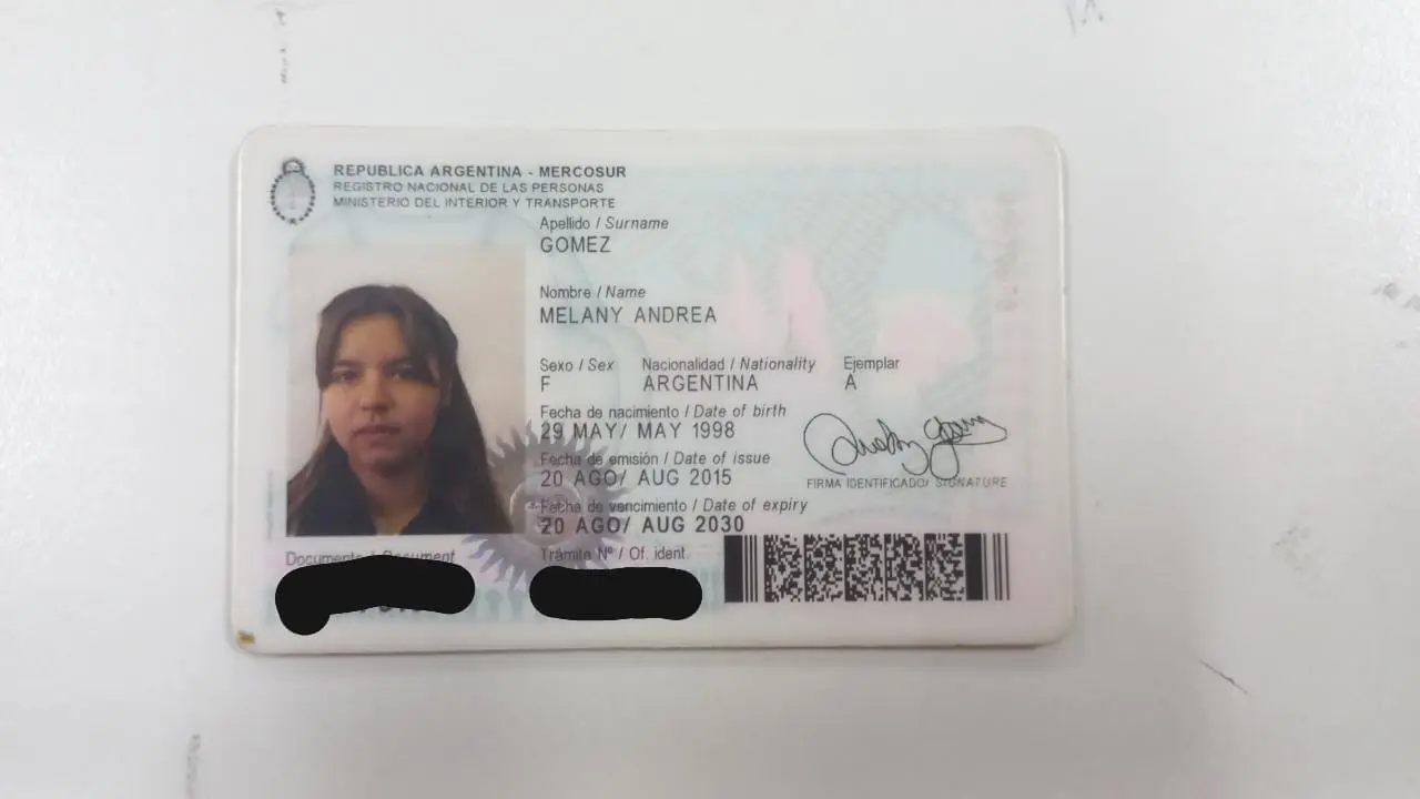 Se encontró Documento Nacional de Identidad