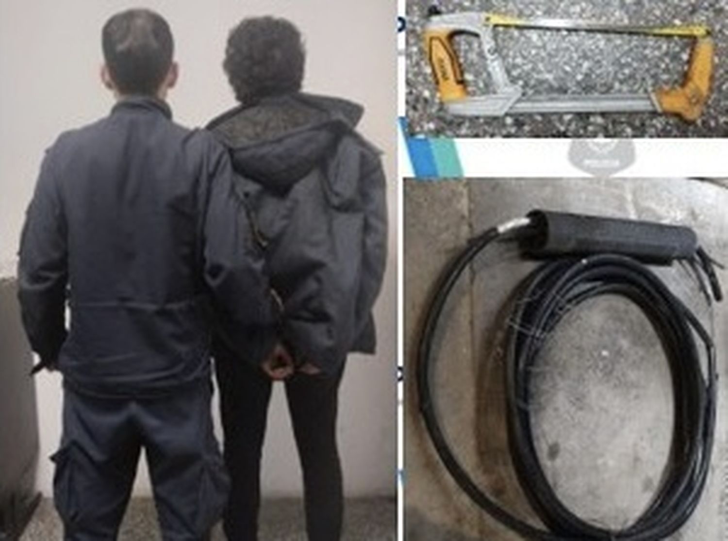 Aprehendieron a un joven que robaba cables telefónicos