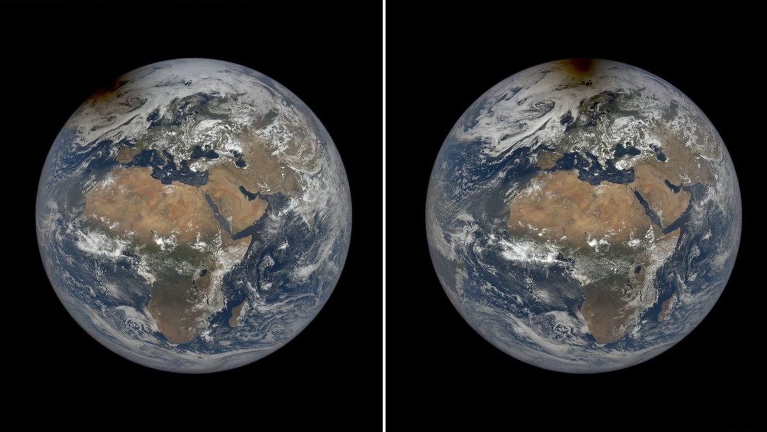 La NASA muestra imágenes satelitales del eclipse solar que hizo ver el Polo Norte como si ‘estuviese en llamas’