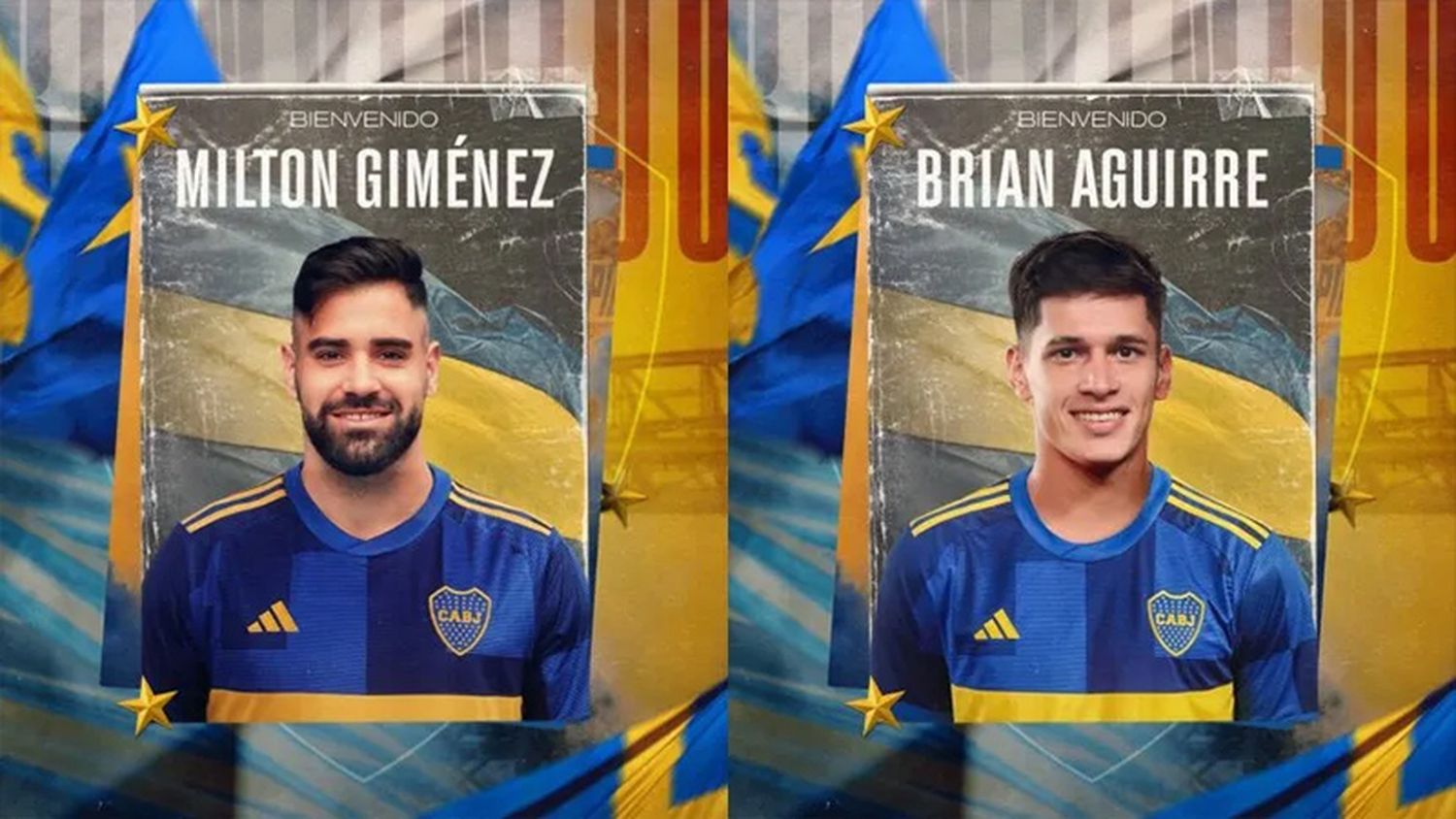 Brian Aguirre y Milton Giménez fueron anunciados como nuevos refuerzos de Boca