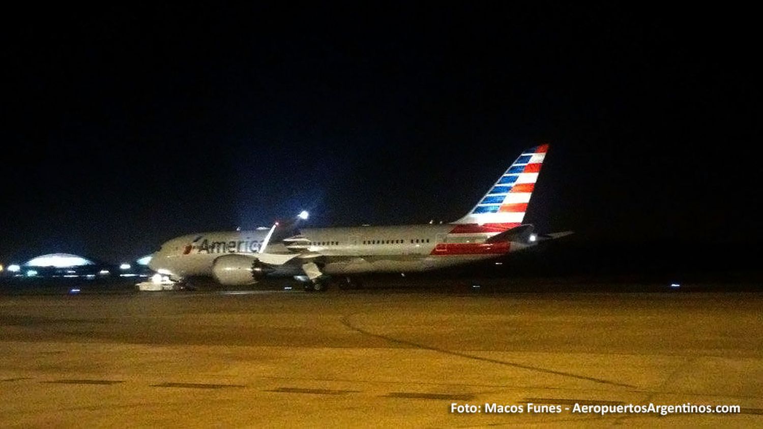 Primer vuelo de un Boeing 787 de American Airlines a Ezeiza