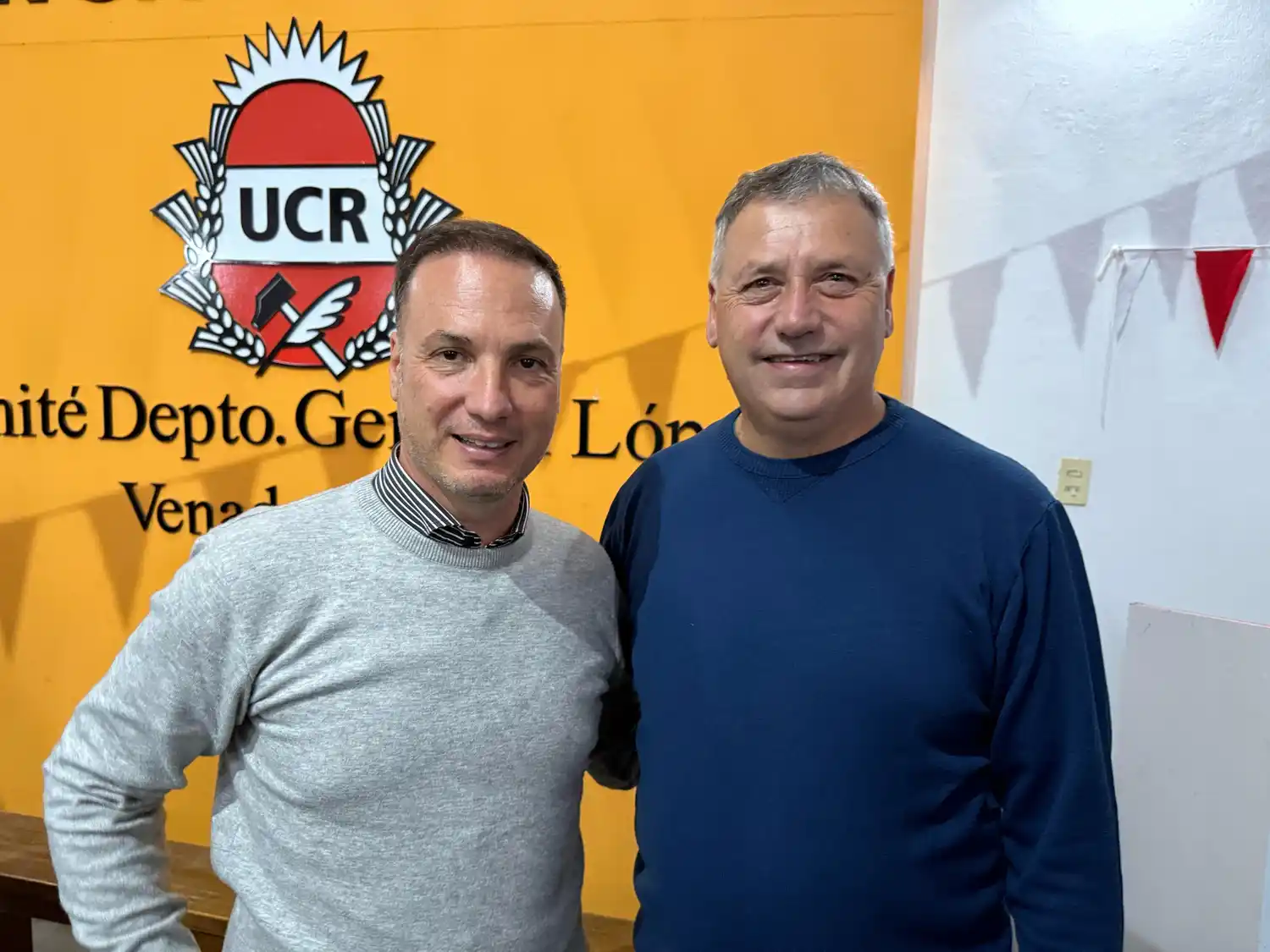 Junto al ministro Enrico, el actual presidente comunal confía en el buen resultado del domingo