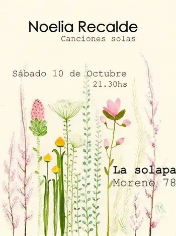 Esta noche: Las "Canciones solas" de Noelia Recalde 