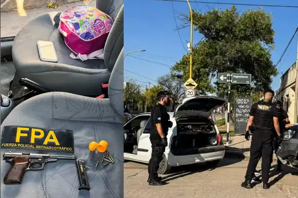 Intentó huir armado con su hija de un año: tenía municiones en un contenedor plástico de huevo “Kinder”
