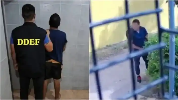 El hombre quedó filmado y fue detenido.