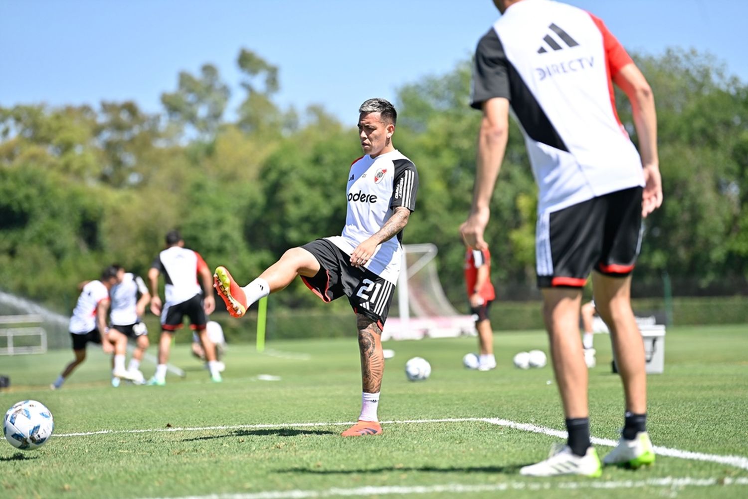 River se entrenó en Ezeiza tras su regreso de Dallas.