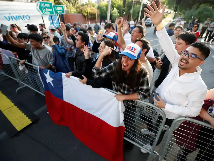 Cambio. Militantes chilenos piden un cambio de rumbo.