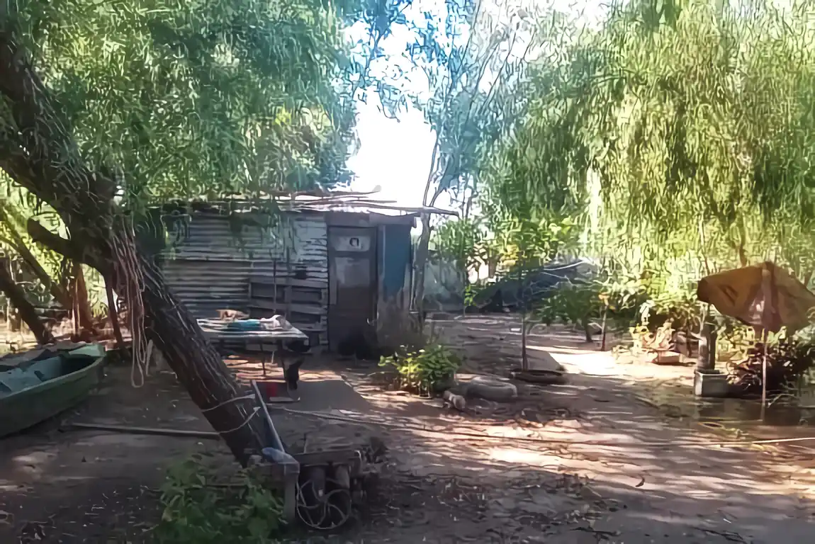 La mujer y sus hijos no pudieron quedarse en su rancho. Foto: Prensa Municipalidad.