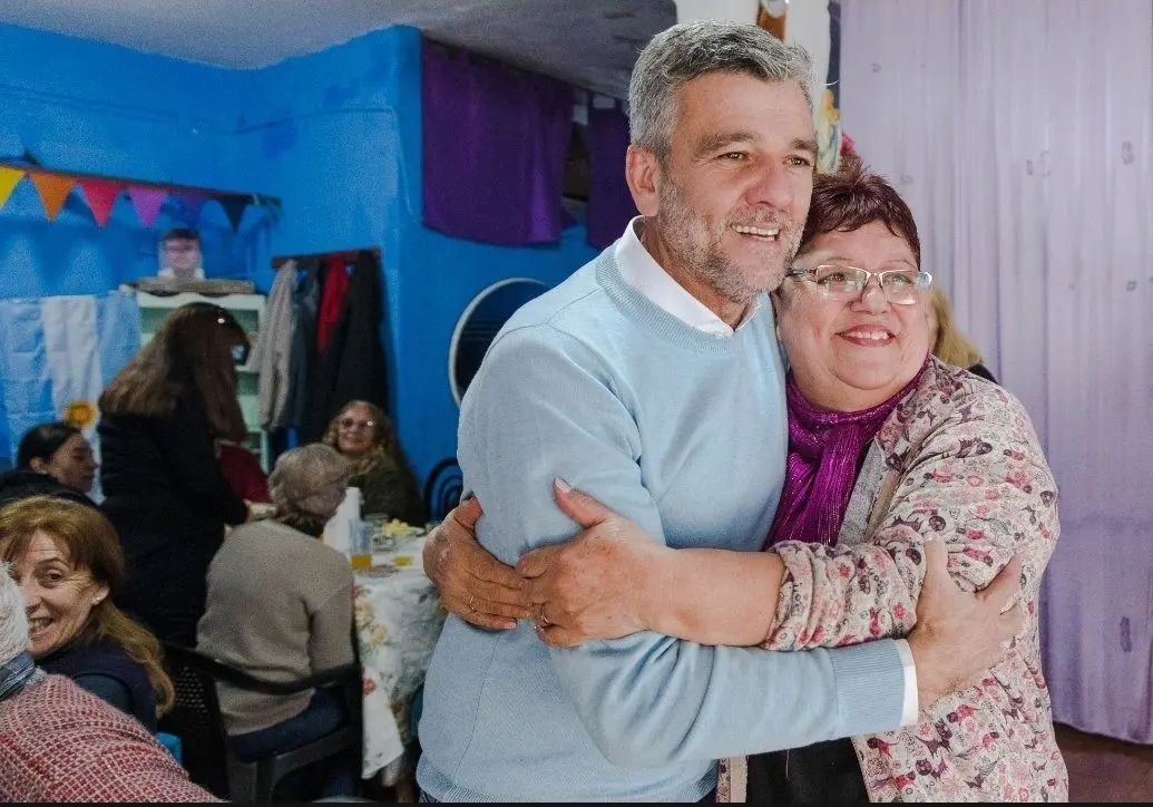 Zabaleta con Micaela Navill