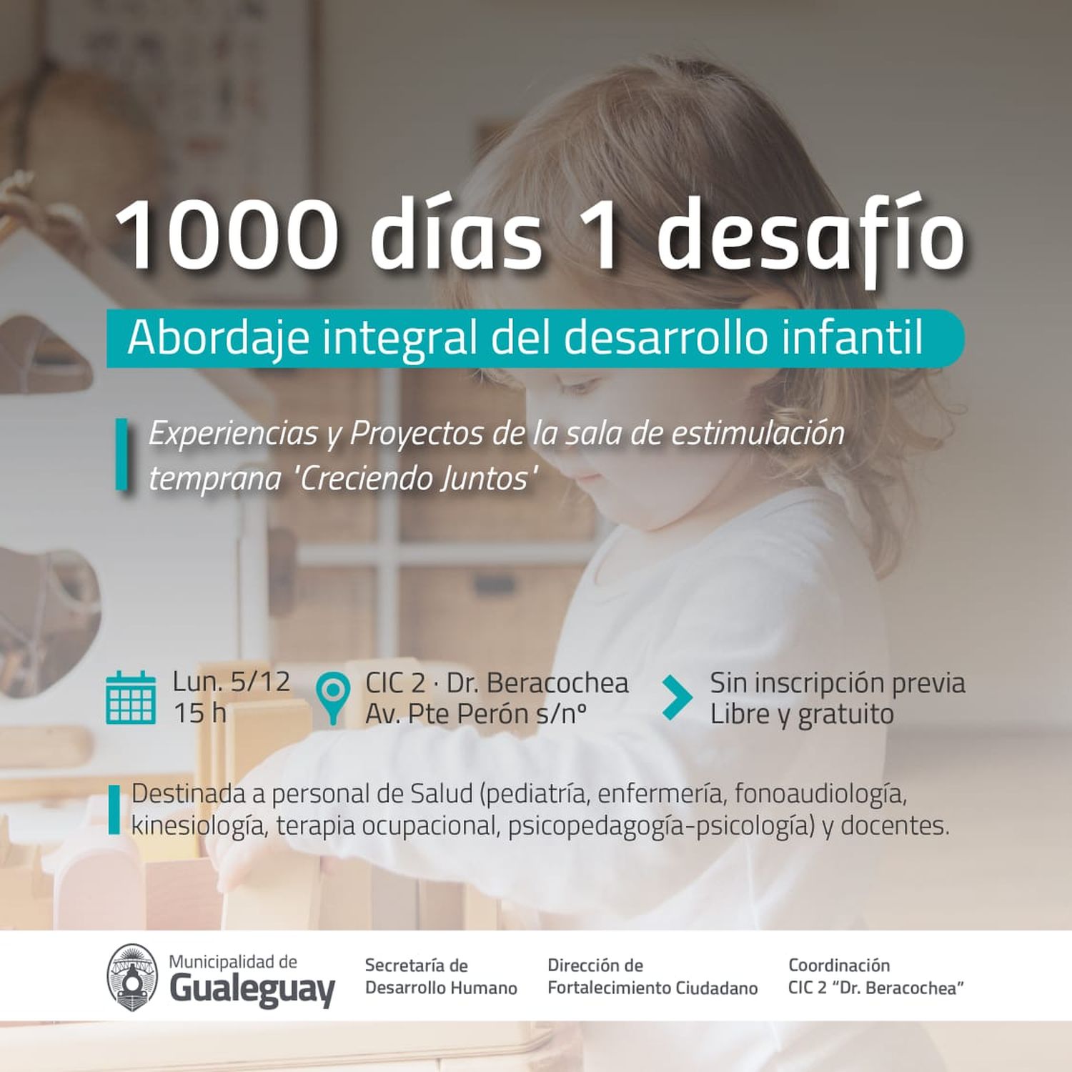 Estimulación Temprana: brindarán una charla en el CIC 2