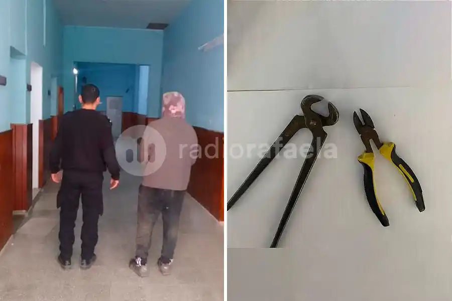 Lo agarraron trepado en un transformador robando cables: intentó huir, pero no llegó muy lejos