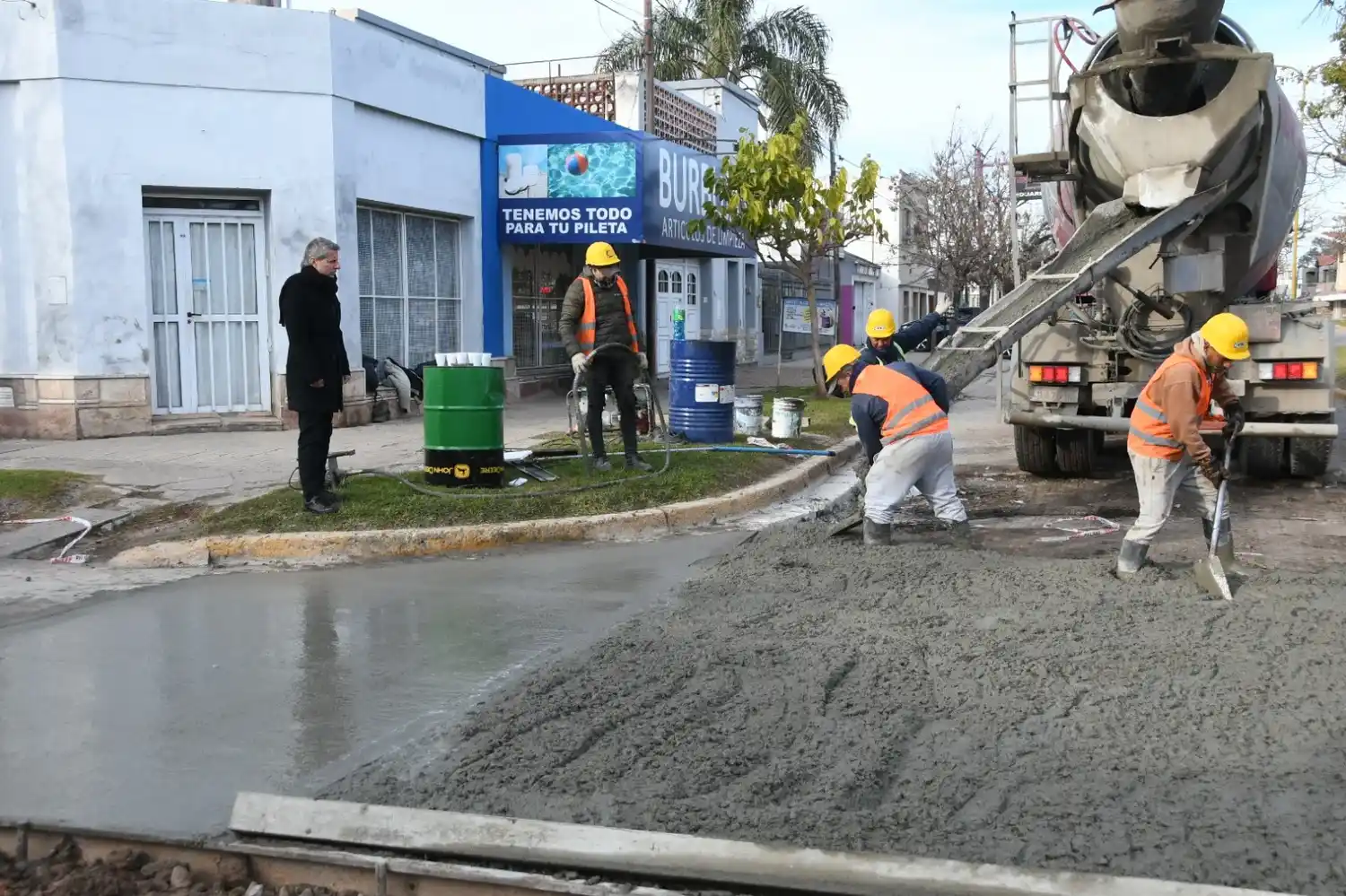 Bernarte supervisó las obras del Plan Integral de Arreglo de Calles.