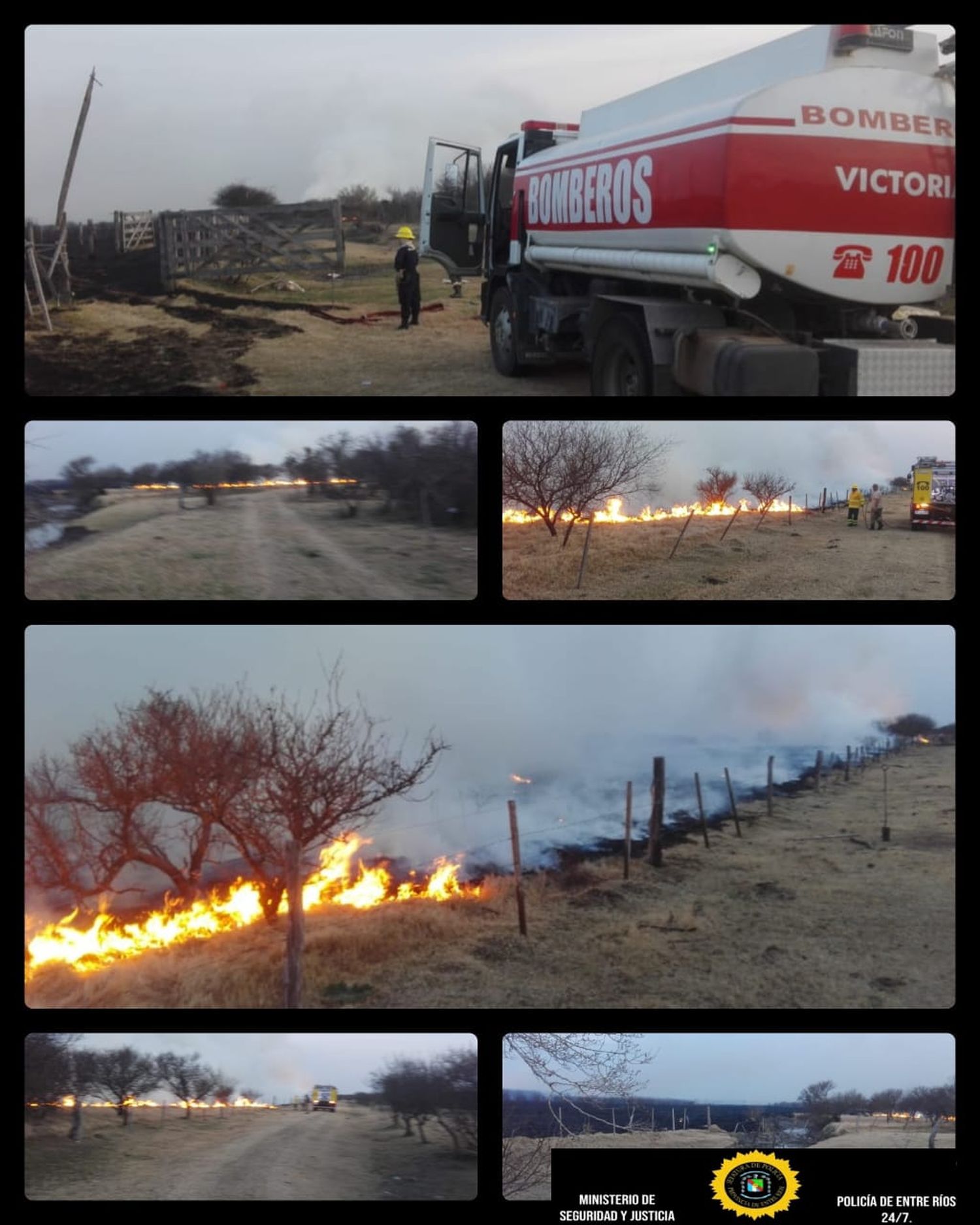 Controlan incendio en Rincón de Nogoyá: 40 hectáreas afectadas