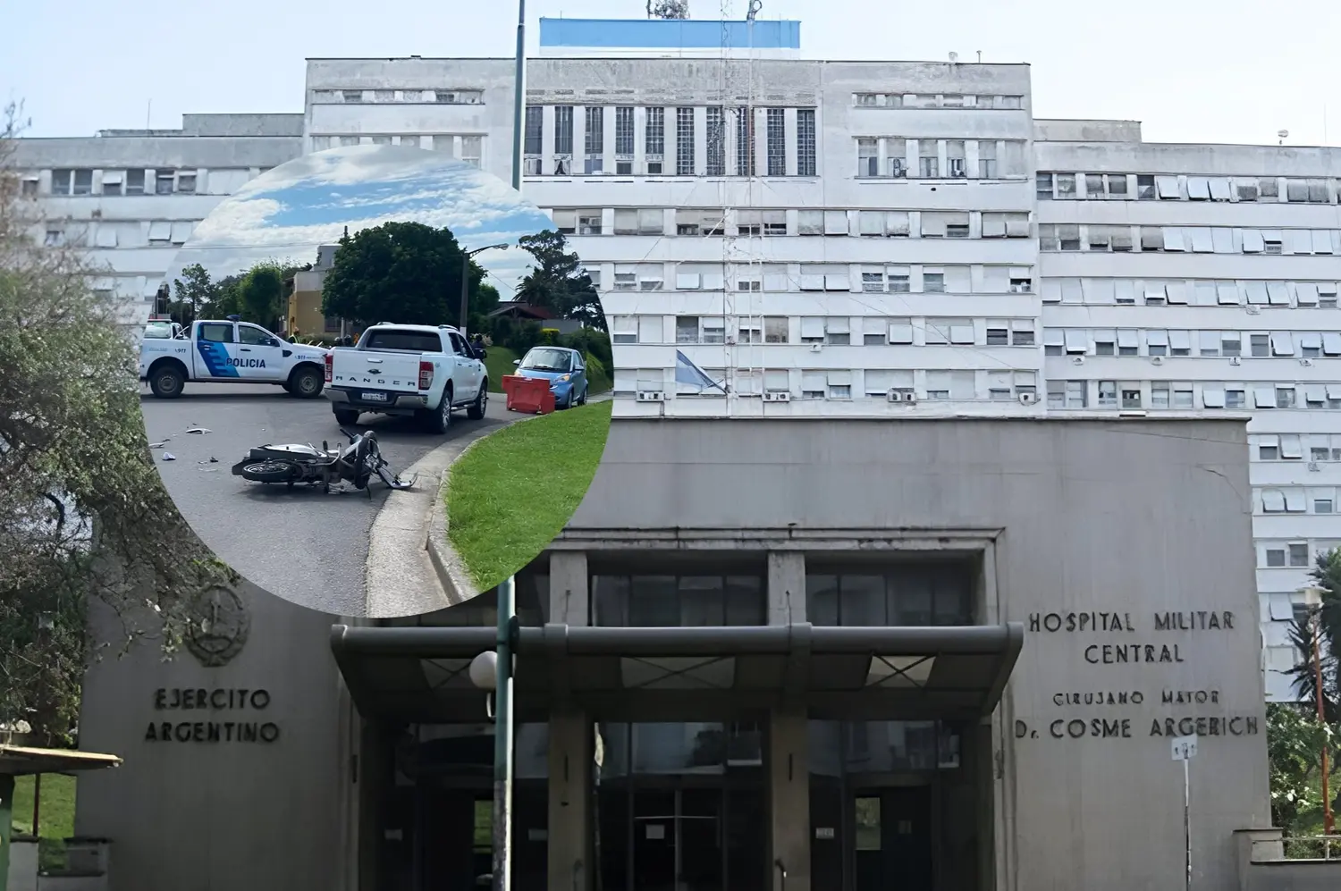 La joven fue trasladada al Hospital Militar de Buenos Aires.