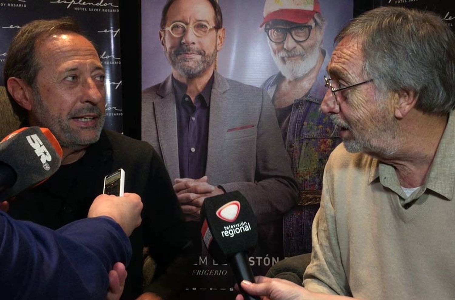 Francella y Brandoni visitaron Rosario para presentar «Mi Obra Maestra»