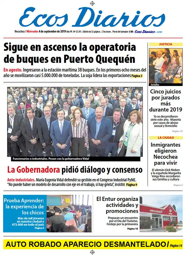Tapa del 4 de septiembre de 2019