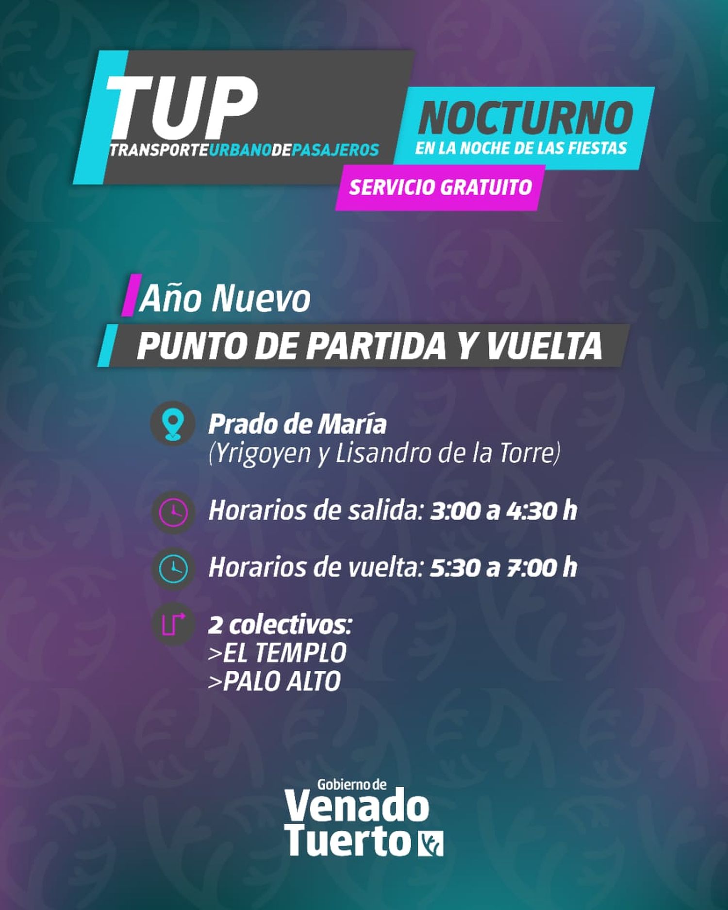 TUP gratis Fin de año