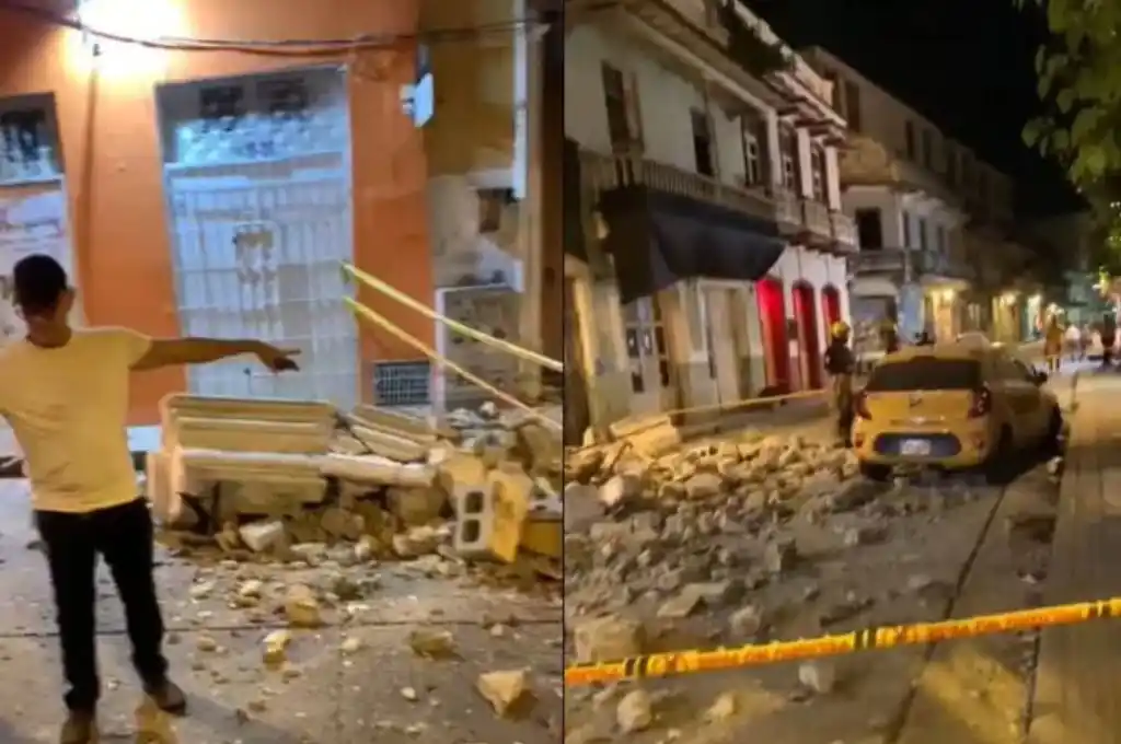 Cayó un balcón en una zona turística