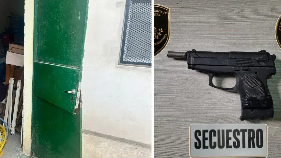 Robo, daños y un arma de fuego de utilería en un jardín de infantes de Santa Fe