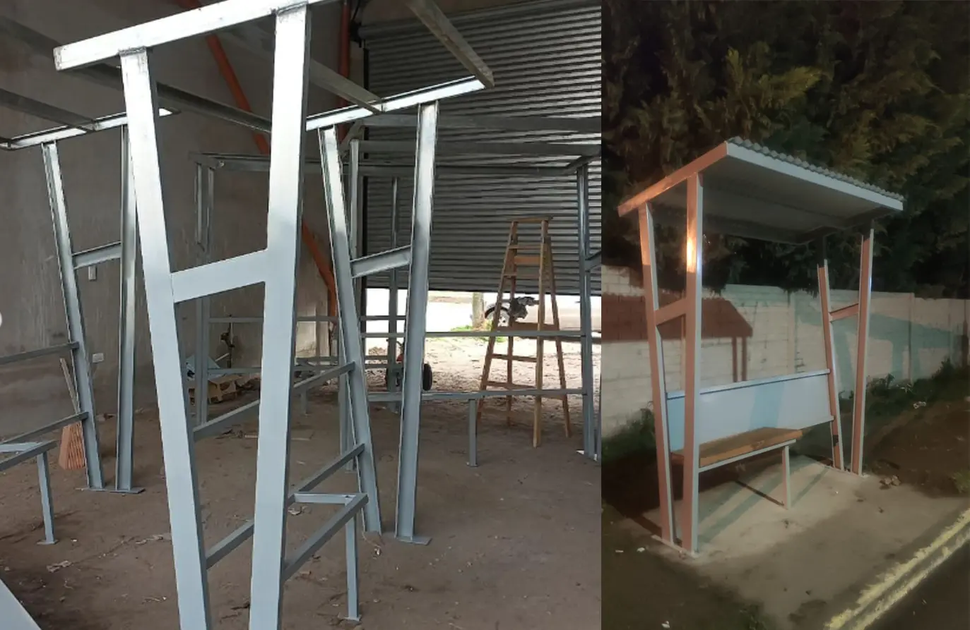 Terminó la construcción de paradas de ómnibus en barrios de Quequén