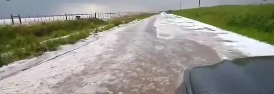 Cayeron 110 milímetros con granizo en la zona de Dos Naciones.
