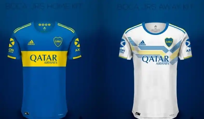 Los modelos de camisetas que circulan en las redes sociales: aún no están confirmados pero pueden llegar a ser los de Boca en 2020 (@AdrixDesign)