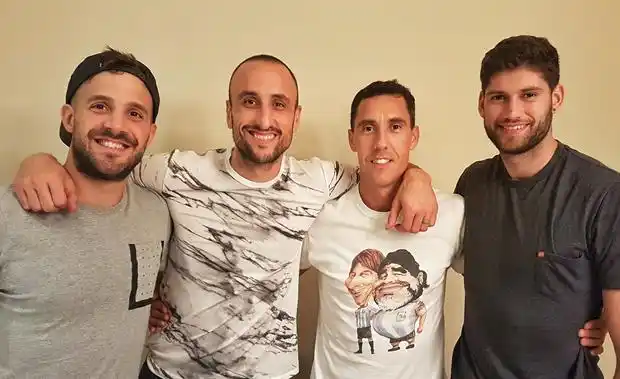 Ginóbili y su encuentro con Garino, Laprovittola y Prigioni
