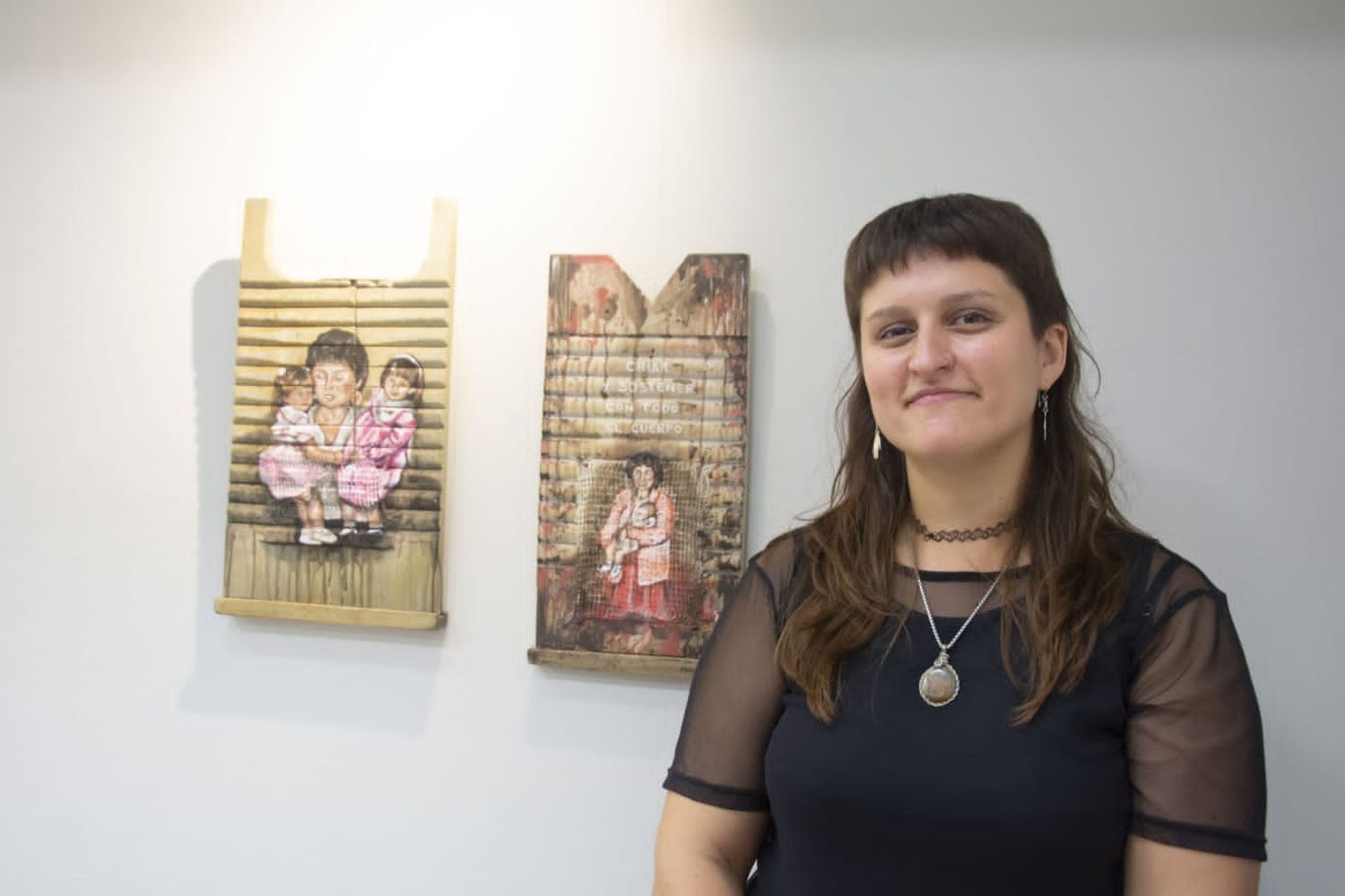 Malu López exhibe "Un puntal invisible" en el Banco Credicoop