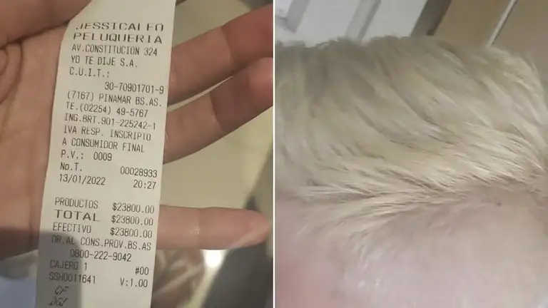 Fue a una peluquería en Pinamar, le cobraron $23.800 y el ticket se hizo viral