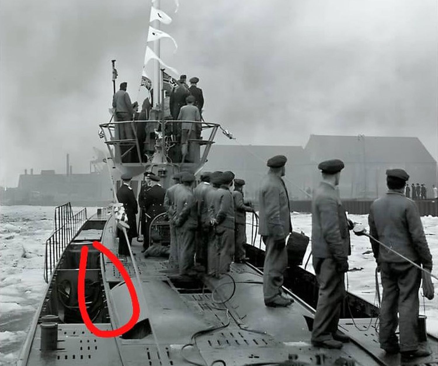 Submarino alemán. Durante la Segunda Guerra Mundial