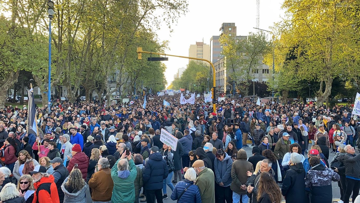 La marcha y el paro se realizan en defensa de la educación pública y el sistema previsional argentino, y en reclamo de salarios dignos.