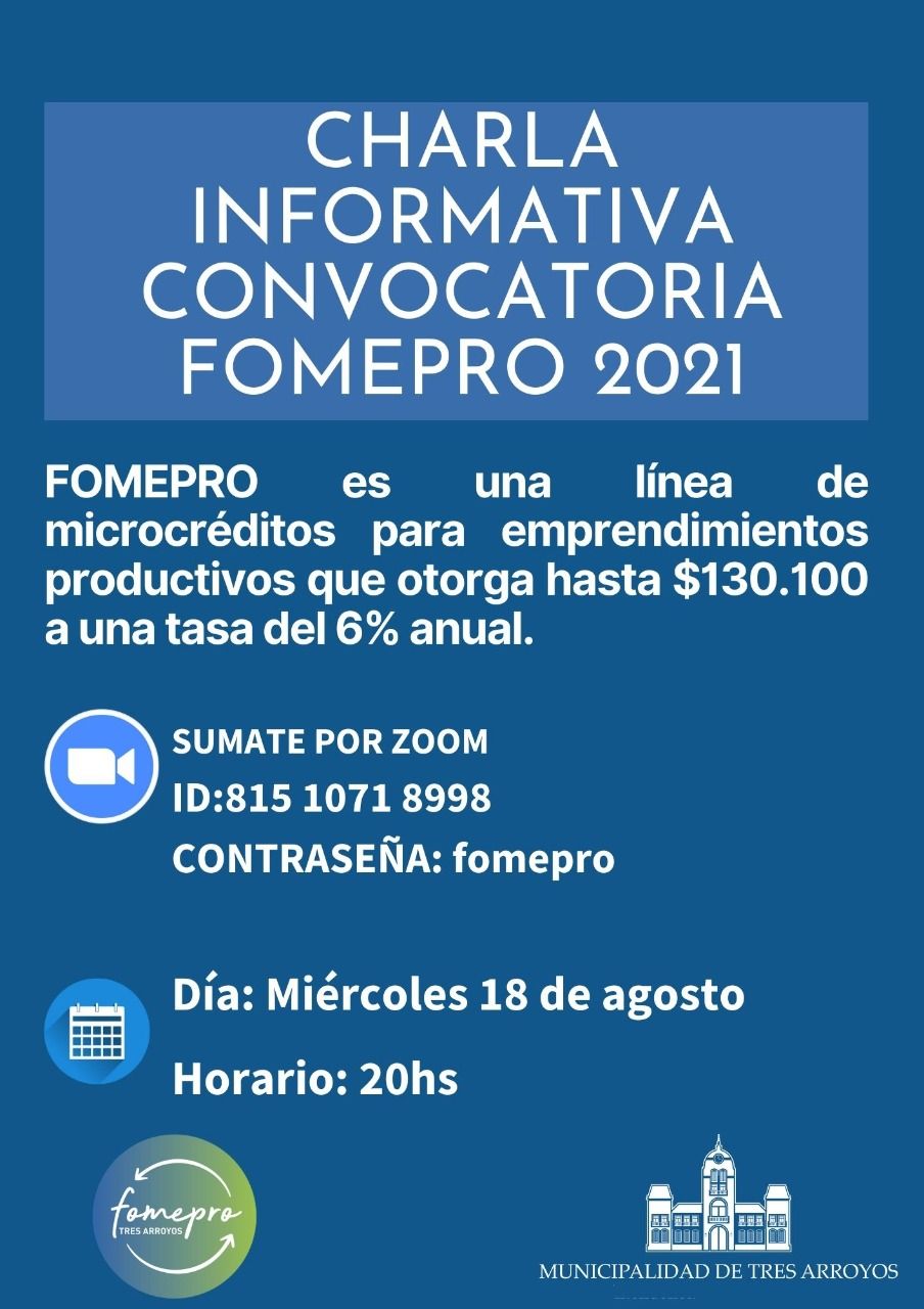 Charla informativa acerca de la nueva convocatoria del programa FOMEPRO