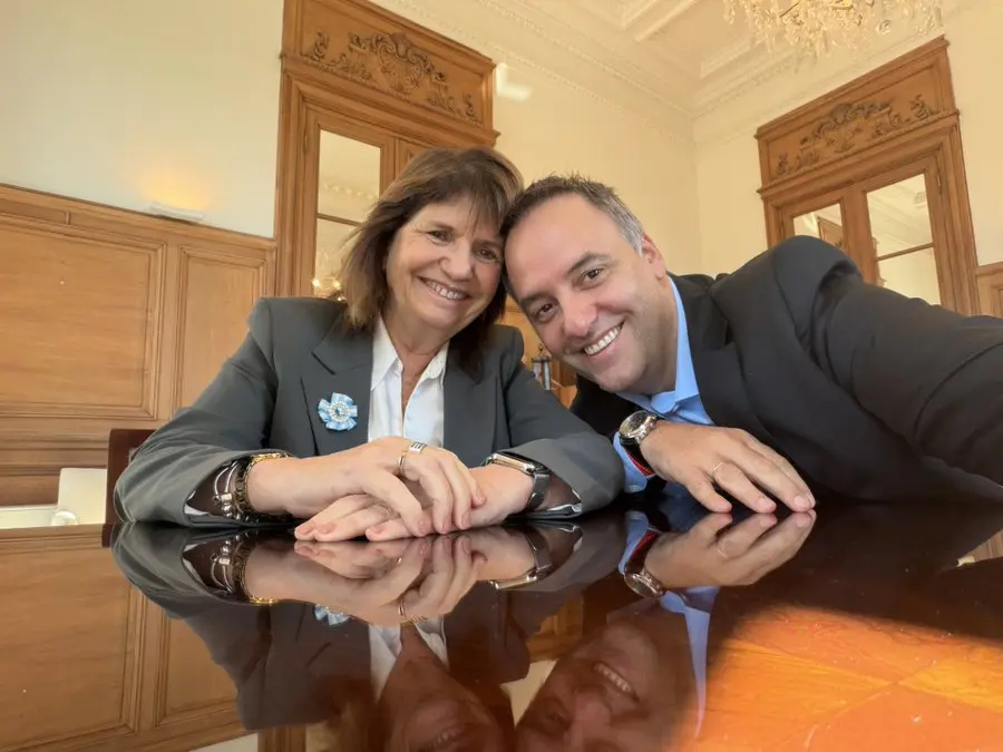 Adorni y Bullrich en el encuentro en Casa Rosada
