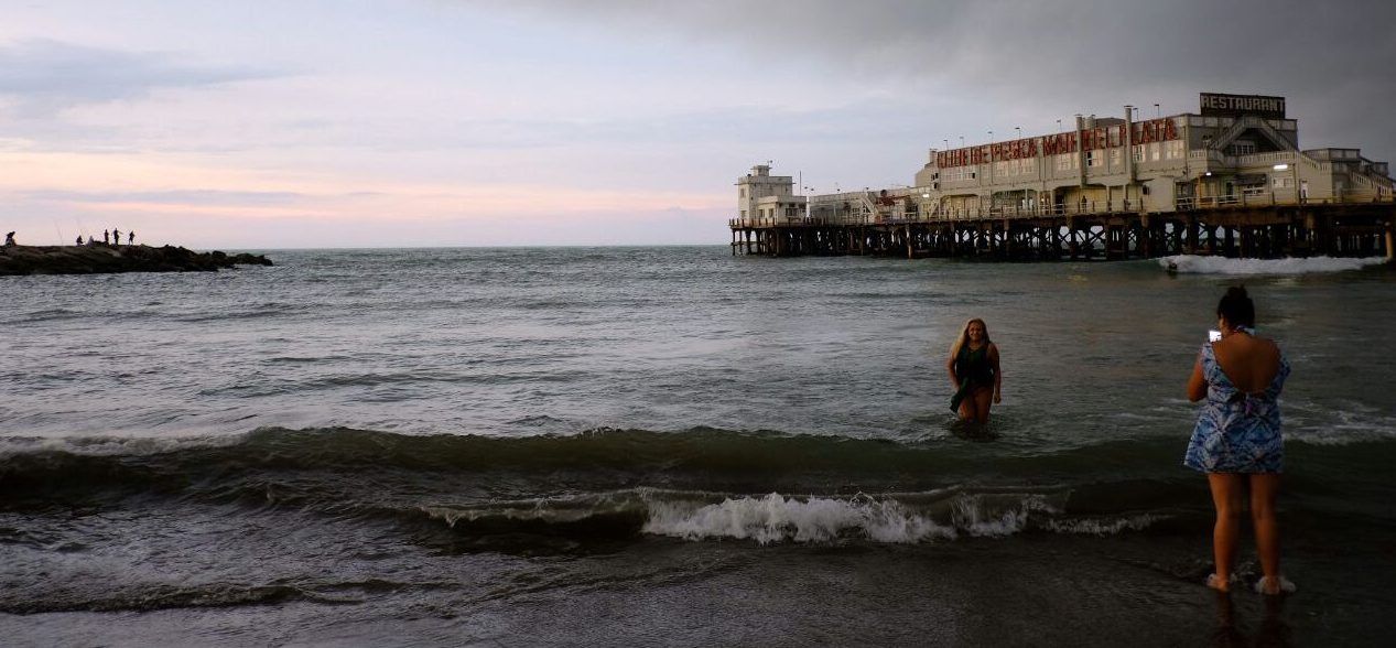 Un lunes con algunas nubes y fresco en Mar del Plata