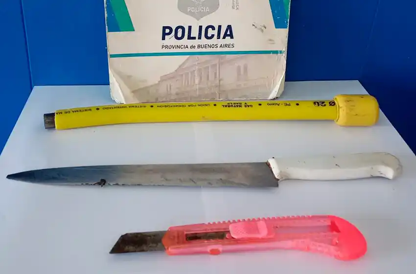 Sobrino descontrolado: amenazó con armas blancas para pedir dinero