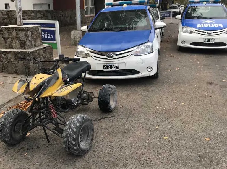 Secuestraron cuatriciclo con el motor de una moto robada