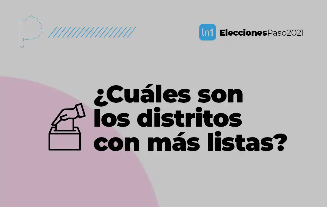 PASO 2021: ¿Cuáles son los distritos de la Provincia con mayor cantidad de listas?